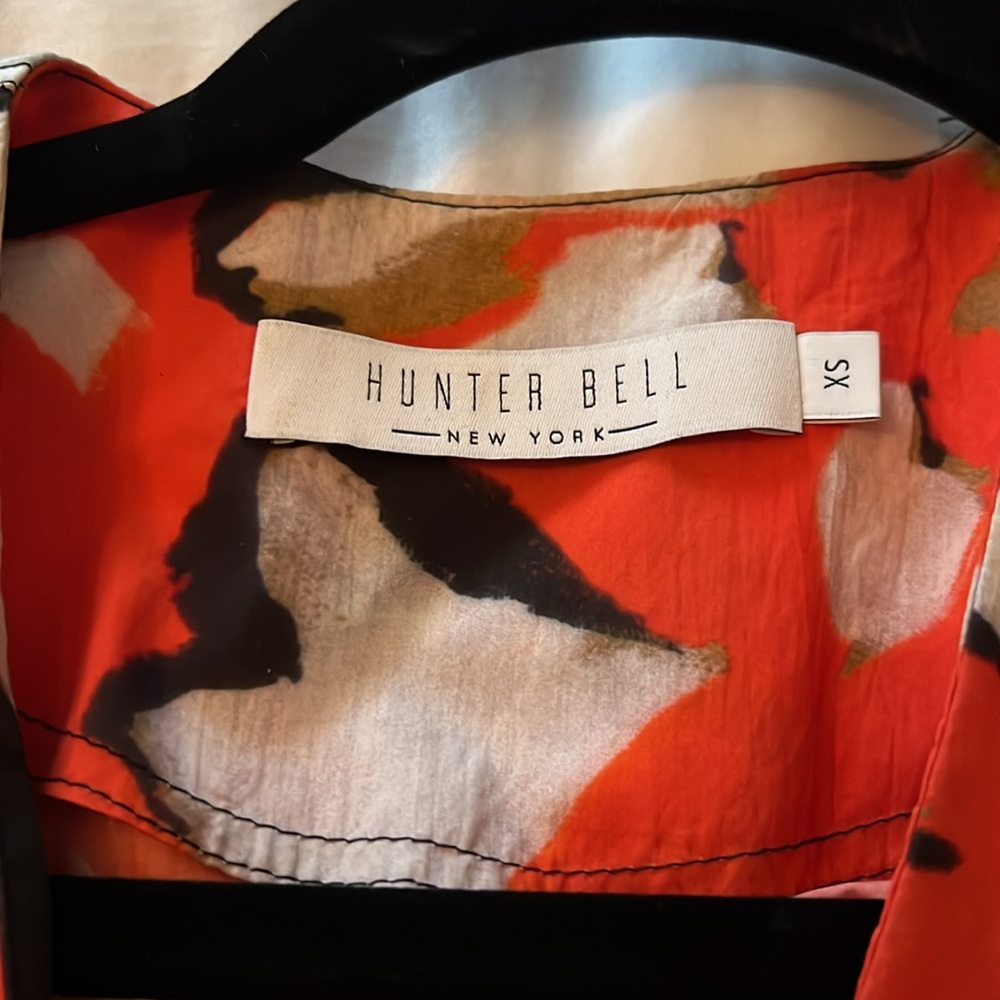Hunter Bell Hampton Dress Orange Poppy Floral Size XS $415 - Picture 4 of 5